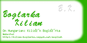boglarka kilian business card